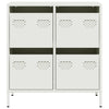 Weißes Sideboard Lcian 68x39x73,5cm (kaltgewalzter Stahl)