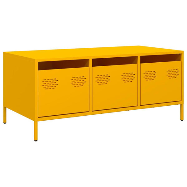 Senfgelber Couchtisch Nucusoara 101,5x50x43,5cm