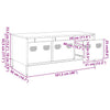 Senfgelber Couchtisch Nucusoara 101,5x50x43,5cm