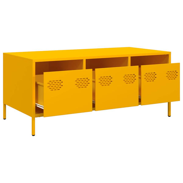 Senfgelber Couchtisch Nucusoara 101,5x50x43,5cm