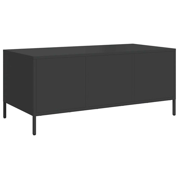 Musta sohvapöytä Bridgett 101,5x50x43,5cm (kylmävalssattu teräs)