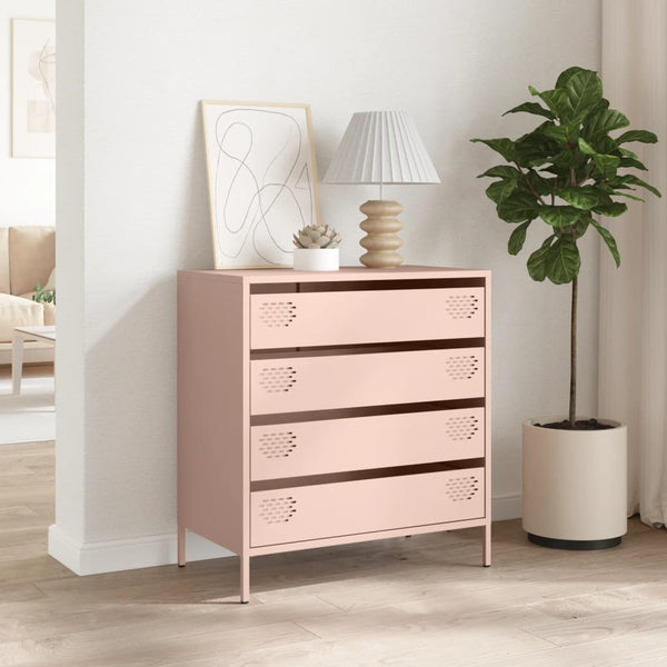 Pink Sideboard Neaga 68x39x73,5cm (kaltgewalzter Stahl)