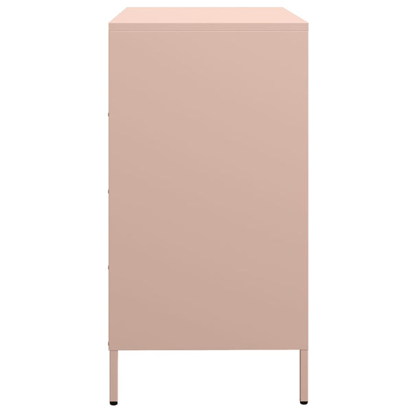 Pink Sideboard Neaga 68x39x73,5cm (kaltgewalzter Stahl)