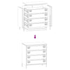 Pink Sideboard Neaga 68x39x73,5cm (kaltgewalzter Stahl)