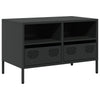 Schwarzes TV-Möbel Shira 68x39x43,5cm (kaltgewalzter Stahl)