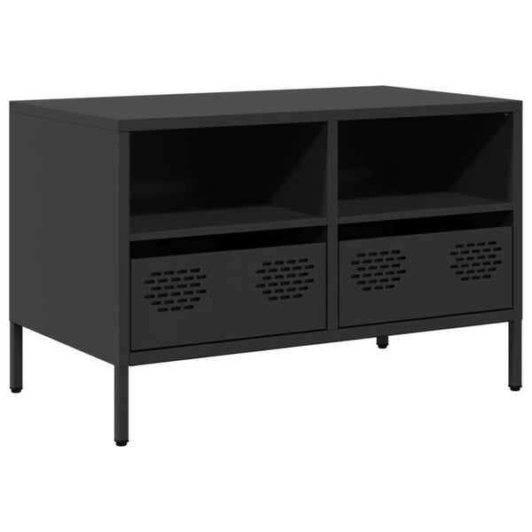 Schwarzes TV-Möbel Shira 68x39x43,5cm (kaltgewalzter Stahl)