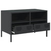 Schwarzes TV-Möbel Shira 68x39x43,5cm (kaltgewalzter Stahl)