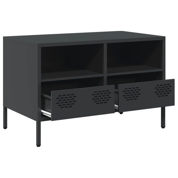 Schwarzes TV-Möbel Shira 68x39x43,5cm (kaltgewalzter Stahl)