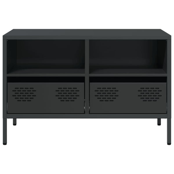 Schwarzes TV-Möbel Shira 68x39x43,5cm (kaltgewalzter Stahl)