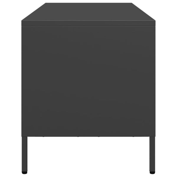 Schwarzes TV-Möbel Shira 68x39x43,5cm (kaltgewalzter Stahl)