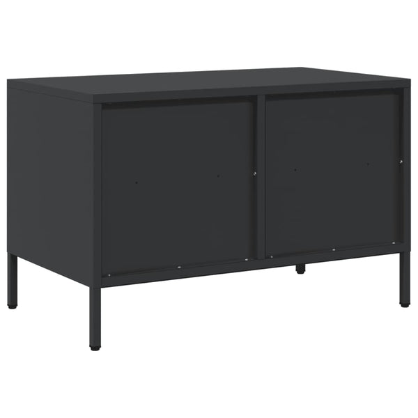 Schwarzes TV-Möbel Shira 68x39x43,5cm (kaltgewalzter Stahl)