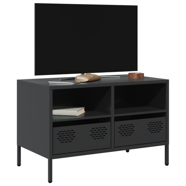 Schwarzes TV-Möbel Shira 68x39x43,5cm (kaltgewalzter Stahl)