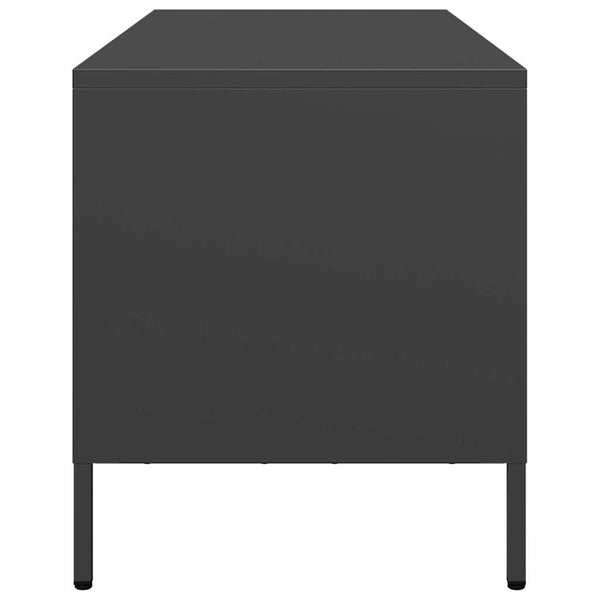 Musta tv-taso Shira 101,5x39x43,5cm (kylmävalssattu teräs)