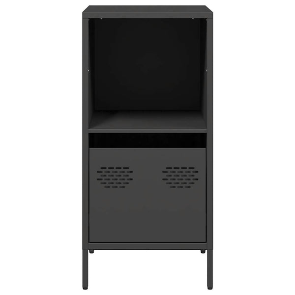 Schwarze Kommode Madalyn 35x39x73,5cm (kaltgewalzter Stahl)