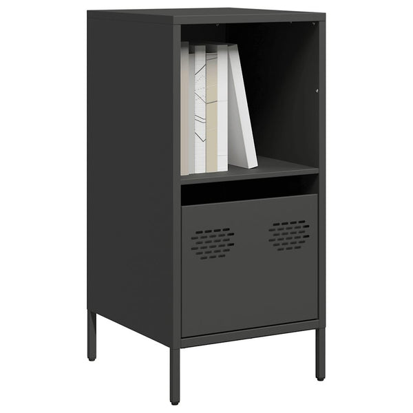 Schwarze Kommode Madalyn 35x39x73,5cm (kaltgewalzter Stahl)