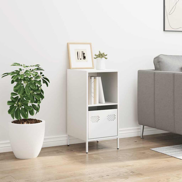 Weißes Sideboard Madalyn 35x39x73,5cm (kaltgewalzter Stahl)