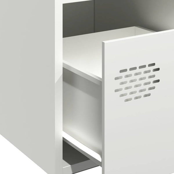Weißes Sideboard Madalyn 35x39x73,5cm (kaltgewalzter Stahl)