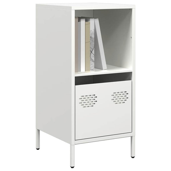 Weißes Sideboard Madalyn 35x39x73,5cm (kaltgewalzter Stahl)
