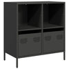 Schwarze Anrichte Madalyn 68x39x73,5cm (kaltgewalzter Stahl)