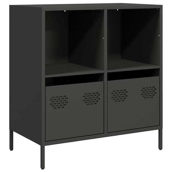 Schwarze Anrichte Madalyn 68x39x73,5cm (kaltgewalzter Stahl)