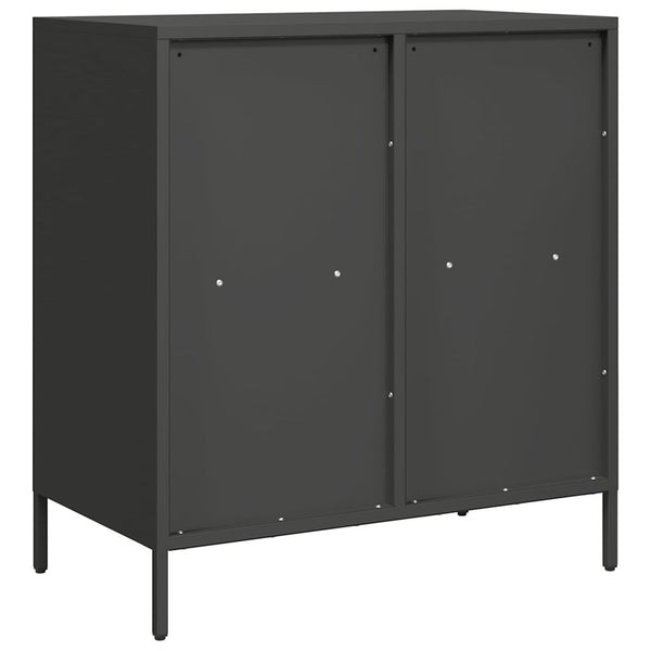 Schwarze Anrichte Madalyn 68x39x73,5cm (kaltgewalzter Stahl)