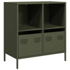 Sideboard Madalyn olivgrün 68x39x73,5cm (kaltgewalzter Stahl)