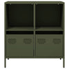 Sideboard Madalyn olivgrün 68x39x73,5cm (kaltgewalzter Stahl)