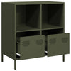 Sideboard Madalyn olivgrün 68x39x73,5cm (kaltgewalzter Stahl)