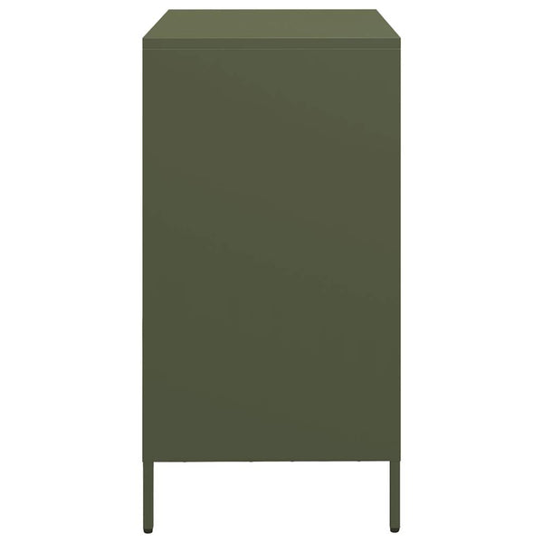 Sideboard Madalyn olivgrün 68x39x73,5cm (kaltgewalzter Stahl)
