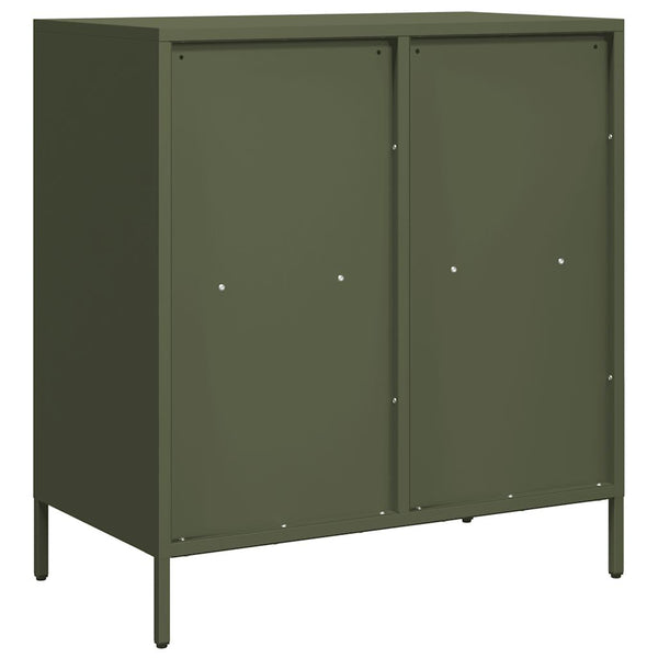 Sideboard Madalyn olivgrün 68x39x73,5cm (kaltgewalzter Stahl)