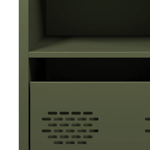 Sideboard Madalyn olivgrün 68x39x73,5cm (kaltgewalzter Stahl)
