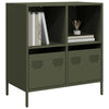Sideboard Madalyn olivgrün 68x39x73,5cm (kaltgewalzter Stahl)