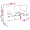 Schwarzes Sideboard Madalyn 101,5x39x73,5cm (kaltgewalzter Stahl)