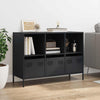 Schwarzes Sideboard Madalyn 101,5x39x73,5cm (kaltgewalzter Stahl)