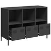 Schwarzes Sideboard Madalyn 101,5x39x73,5cm (kaltgewalzter Stahl)