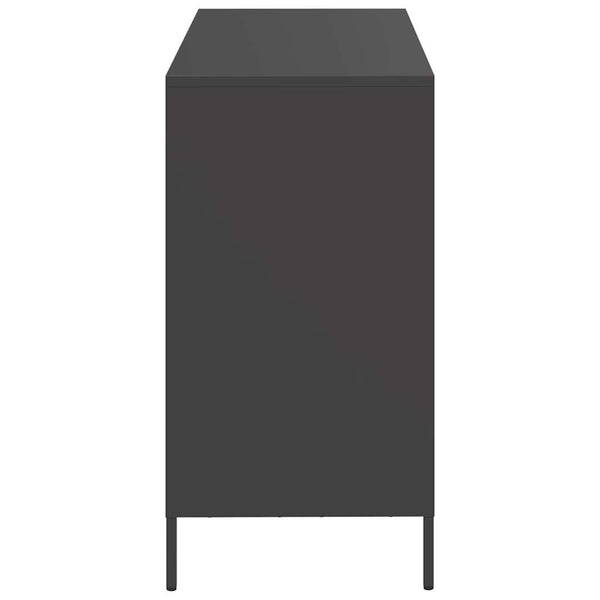 Schwarzes Sideboard Madalyn 101,5x39x73,5cm (kaltgewalzter Stahl)