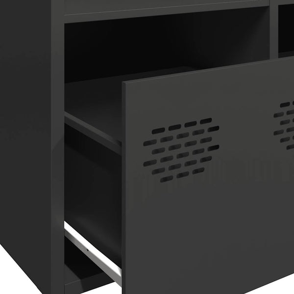 Schwarzes Sideboard Madalyn 101,5x39x73,5cm (kaltgewalzter Stahl)