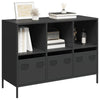 Schwarzes Sideboard Madalyn 101,5x39x73,5cm (kaltgewalzter Stahl)