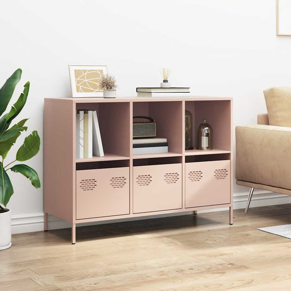 Pinke Kommode Madalyn 101,5x39x73,5cm (kaltgewalzter Stahl)