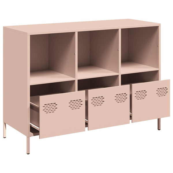 Pinke Kommode Madalyn 101,5x39x73,5cm (kaltgewalzter Stahl)