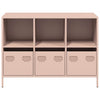 Pinke Kommode Madalyn 101,5x39x73,5cm (kaltgewalzter Stahl)