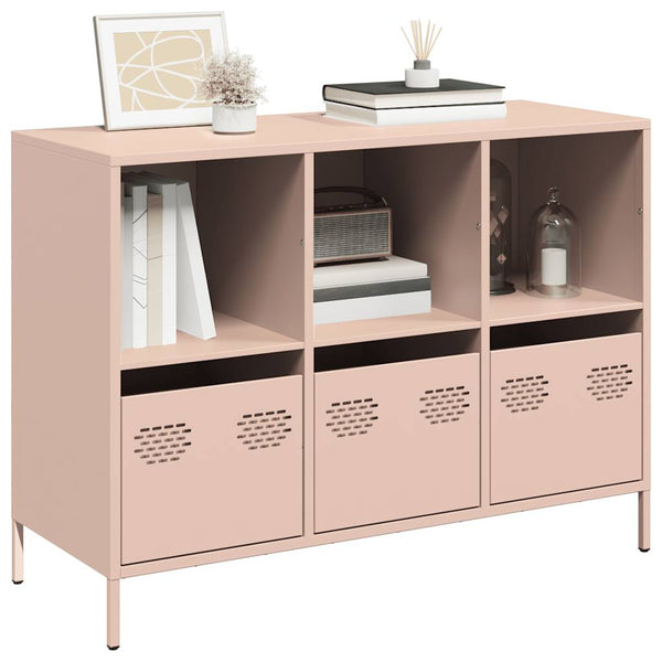 Pinke Kommode Madalyn 101,5x39x73,5cm (kaltgewalzter Stahl)