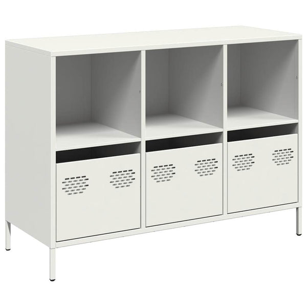 Weißes Sideboard Madalyn 101,5x39x73,5cm (kaltgewalzter Stahl)