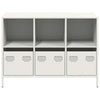Weißes Sideboard Madalyn 101,5x39x73,5cm (kaltgewalzter Stahl)