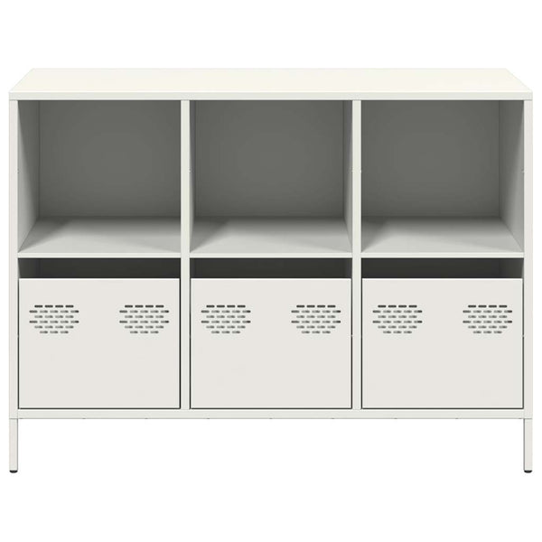 Weißes Sideboard Madalyn 101,5x39x73,5cm (kaltgewalzter Stahl)