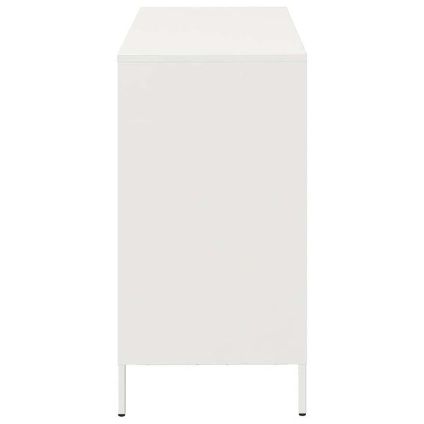 Weißes Sideboard Madalyn 101,5x39x73,5cm (kaltgewalzter Stahl)