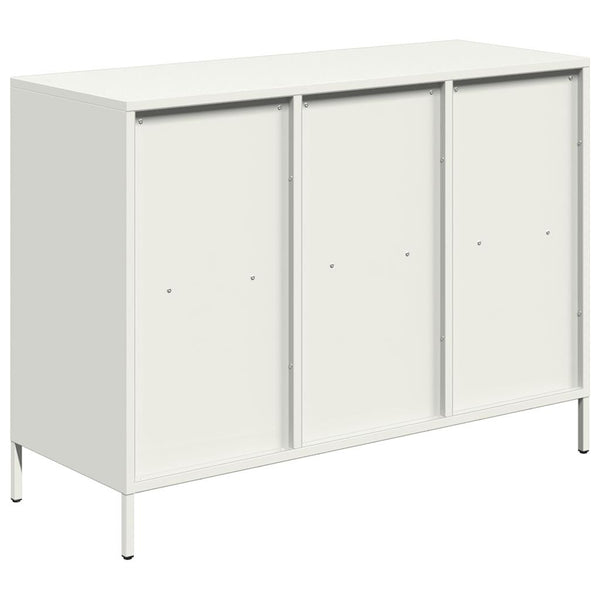 Weißes Sideboard Madalyn 101,5x39x73,5cm (kaltgewalzter Stahl)