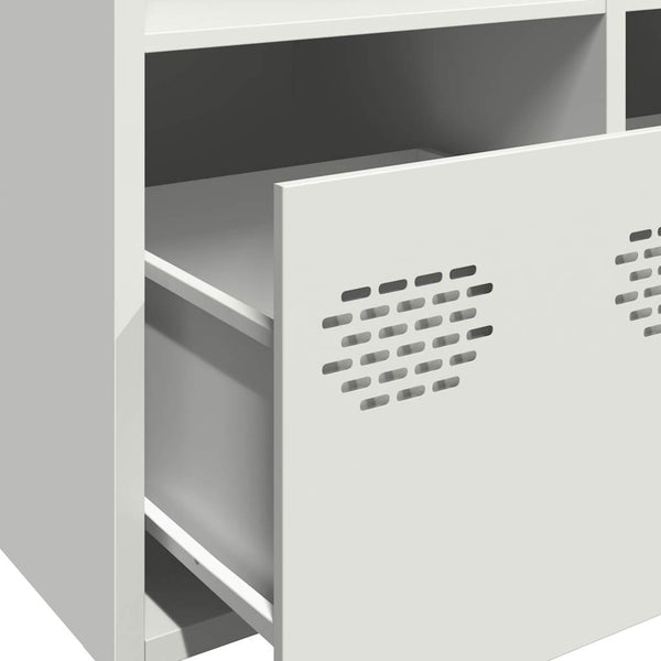 Weißes Sideboard Madalyn 101,5x39x73,5cm (kaltgewalzter Stahl)