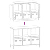 Weißes Sideboard Madalyn 101,5x39x73,5cm (kaltgewalzter Stahl)