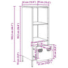 Rosa Schrank Nectar 35x39x103,5cm (Stahl)